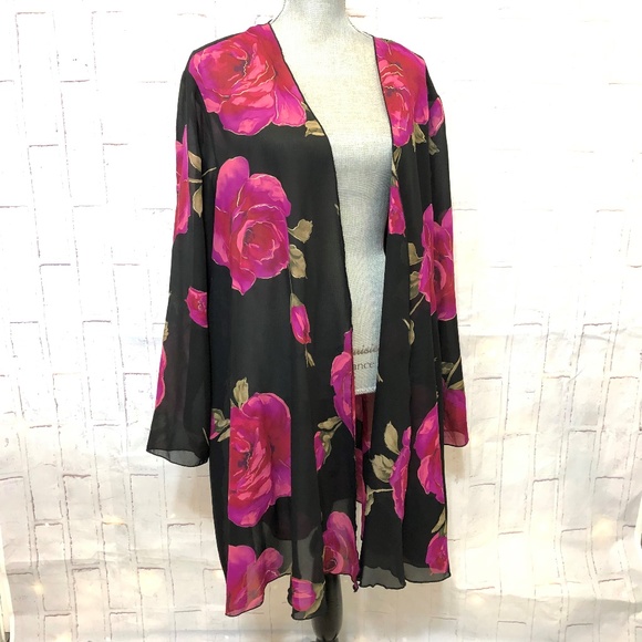 Unbranded Jackets & Blazers - Long Chiffon Open Style Duster Jacket Size 20W